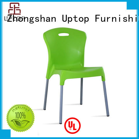 side stackable outdoor plastic chairs bulk production for cafe Uptop Furnishings