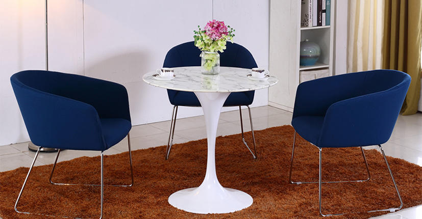 Uptop Furnishings-Upholstery Chair | Stainless Steel Frame Office Meeting Chair
