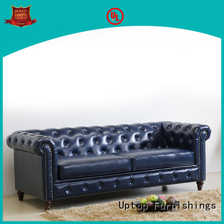black antique leather sofa button for home Uptop Furnishings