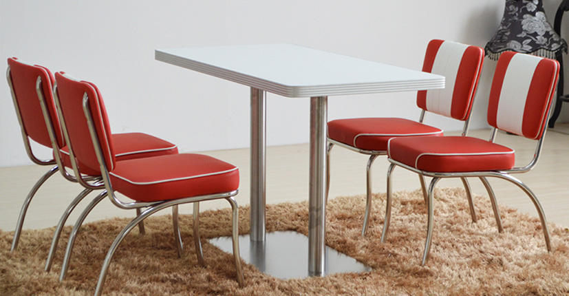 Uptop Furnishings-High-quality Cafe Furniture | Uptop Retro 1950s Diner Chair In Red And