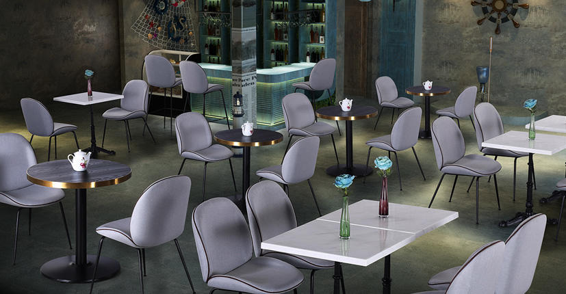Uptop Furnishings-Quality Dining Table | Laminate Top Round Restaurant Dining Table