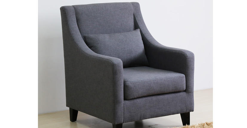 Uptop Furnishings-Club Chair | Classic And Traditional Linen Fabric Accent Chair - Living